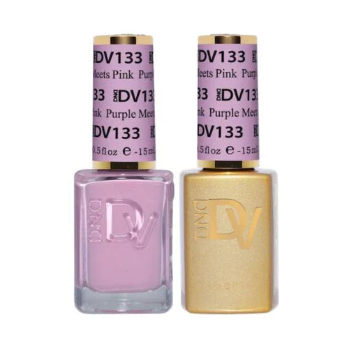 #133 - Esmalte en gel DND Diva UV/LED Soak Off - Púrpura y rosa