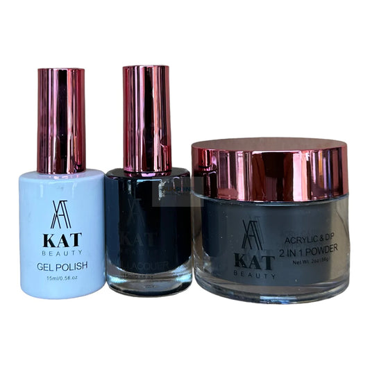 #157 - KAT UV/LED Soak Off Gel polish 3in1 - black color
