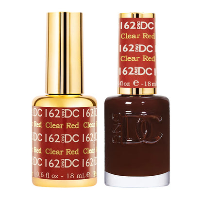 #162 - DND DC Gel UV/LED Soak Off - Rojo transparente
