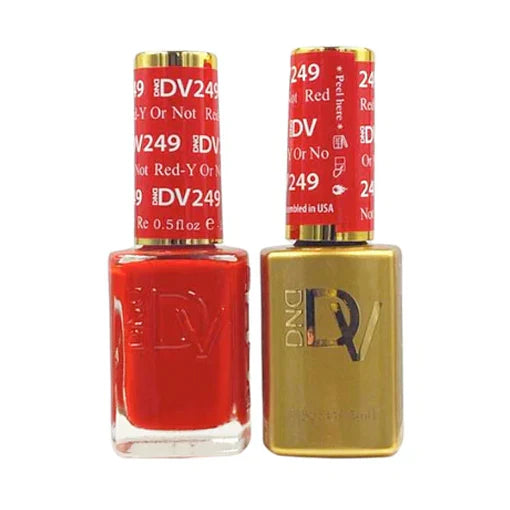 #249 - Esmalte en gel DND Diva UV/LED Soak Off - Rojo-Y o no