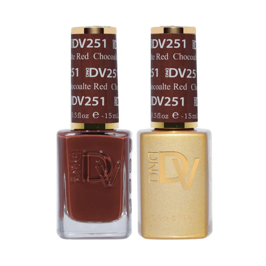 #251 - Esmalte en gel DND Diva UV/LED Soak Off - Rojo chocolate