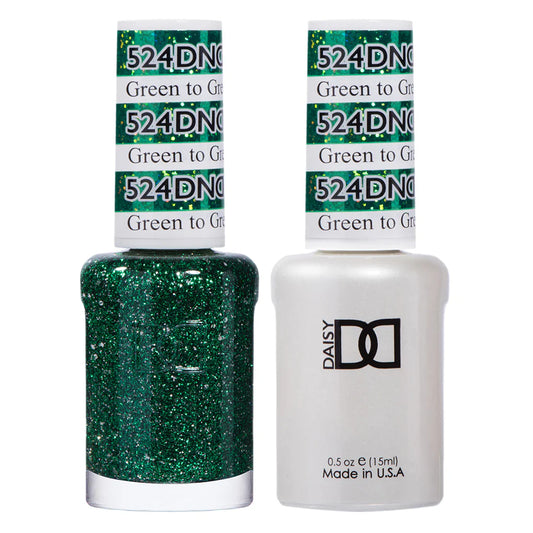 #524 - Esmalte en gel DND UV/LED Soak Off - Verde a verde