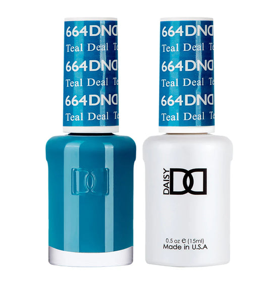 #664 - Esmalte de gel DND UV/LED Soak Off - Oferta verde azulado
