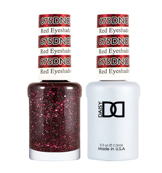 #675 - Esmalte en gel DND UV/LED Soak Off - Sombra de ojos roja