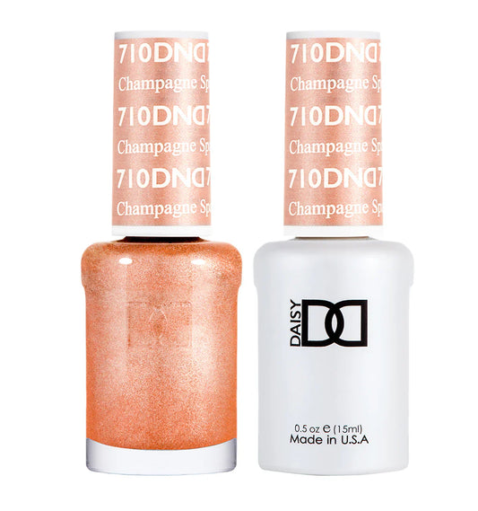 #710 - Esmalte en gel DND UV/LED Soak Off - Destellos champán
