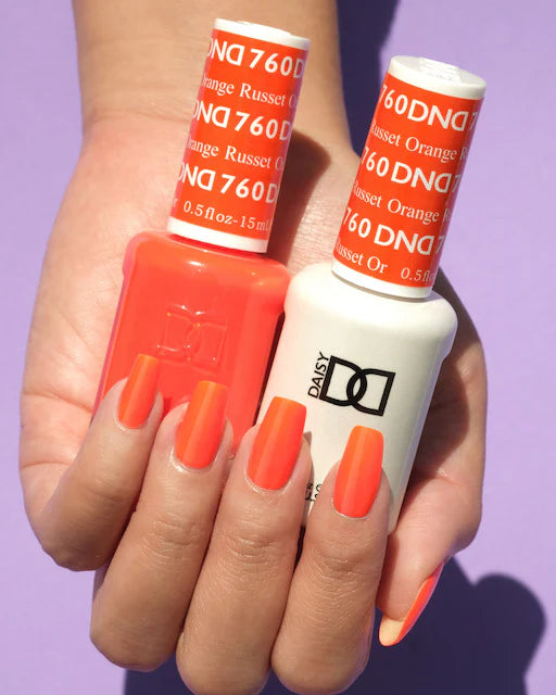 #760 - Esmalte en gel DND UV/LED Soak Off - Naranja rojizo