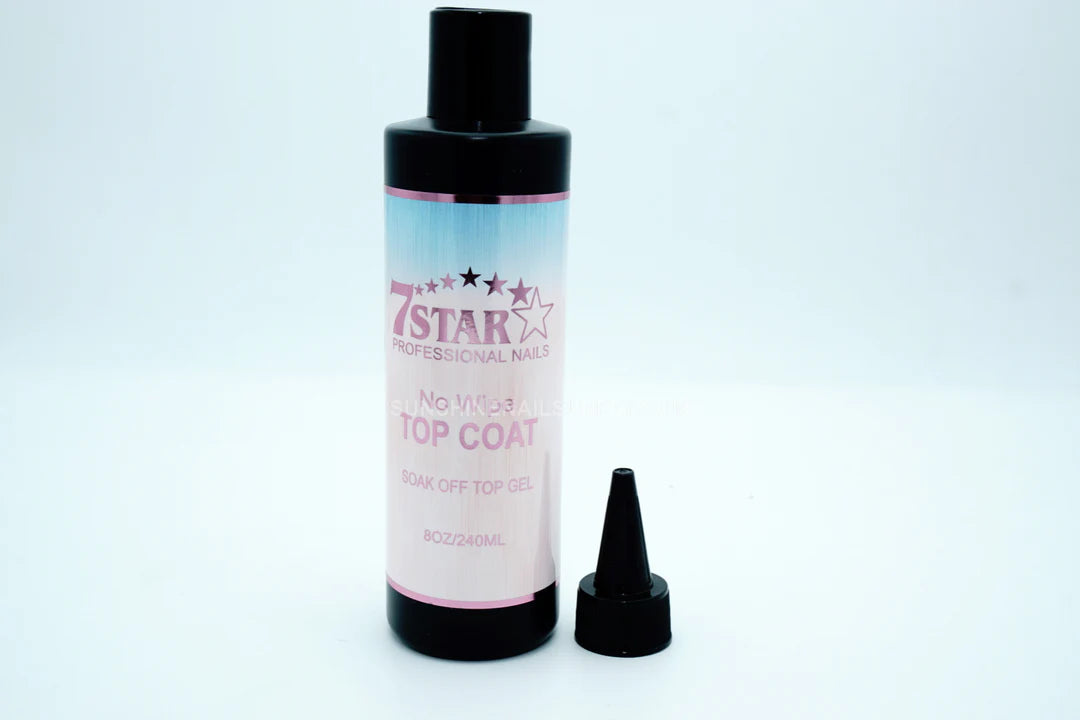 7 Star Gel Top Coat sin Necesidad de Limpieza, 8 oz