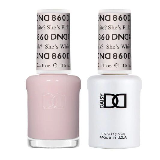 #860 - Esmalte de gel UV/LED Soak Off DND - ¿Es blanca? ¿Es rosa?