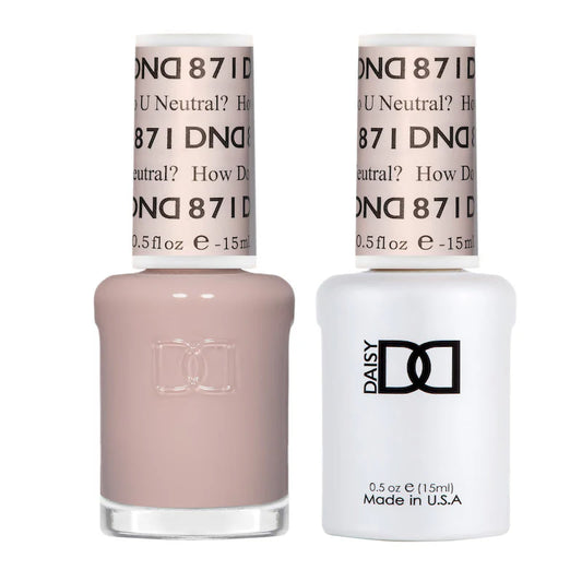 #871 - DND Daisy Gel UV/LED Soak Off - How Do U Neutral