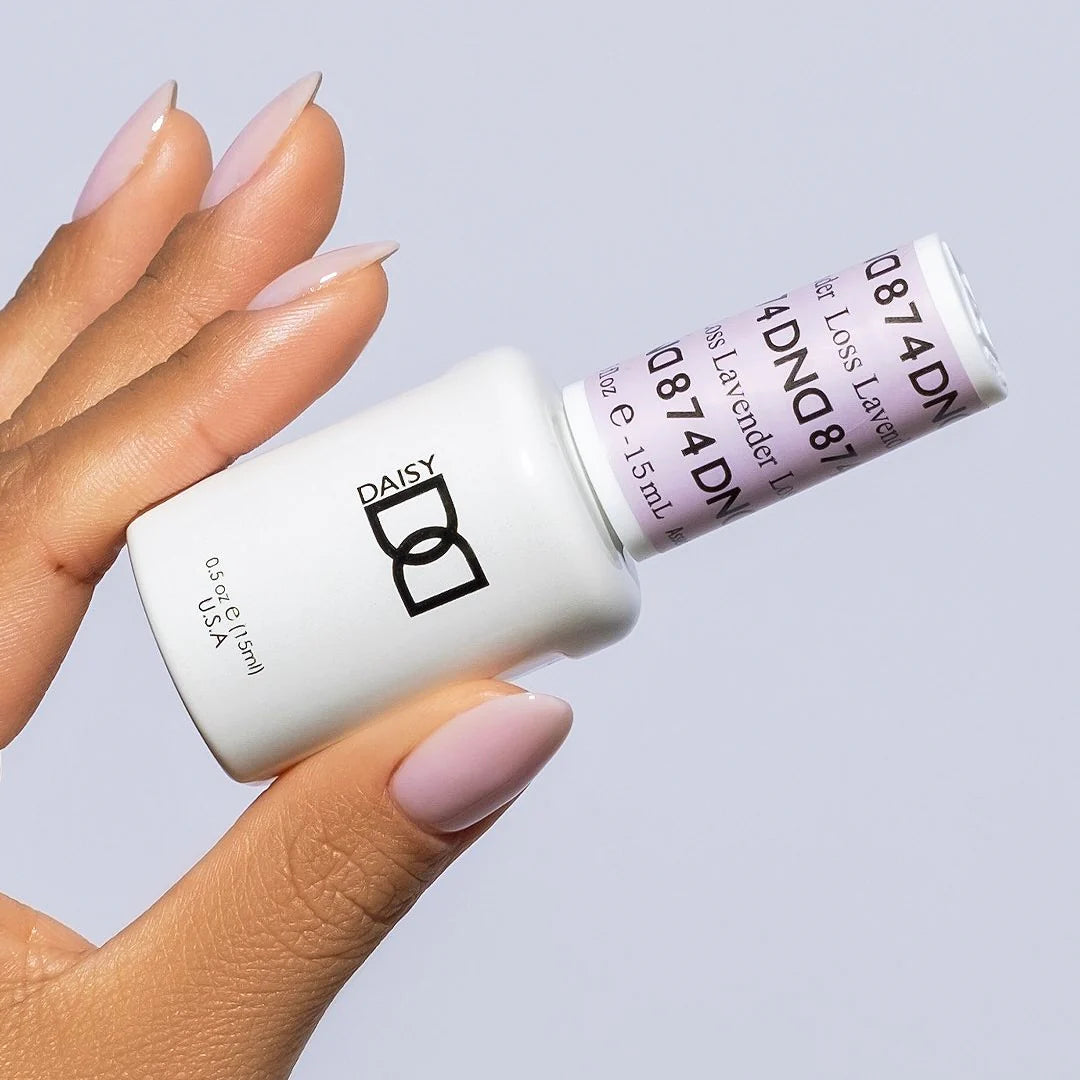 #874 - Esmalte en gel DND UV/LED Soak Off - Lavanda con pérdida