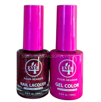 4Ever Four seasons Gel & Lacquer - Winter Collection - Ruby Sparkle #439