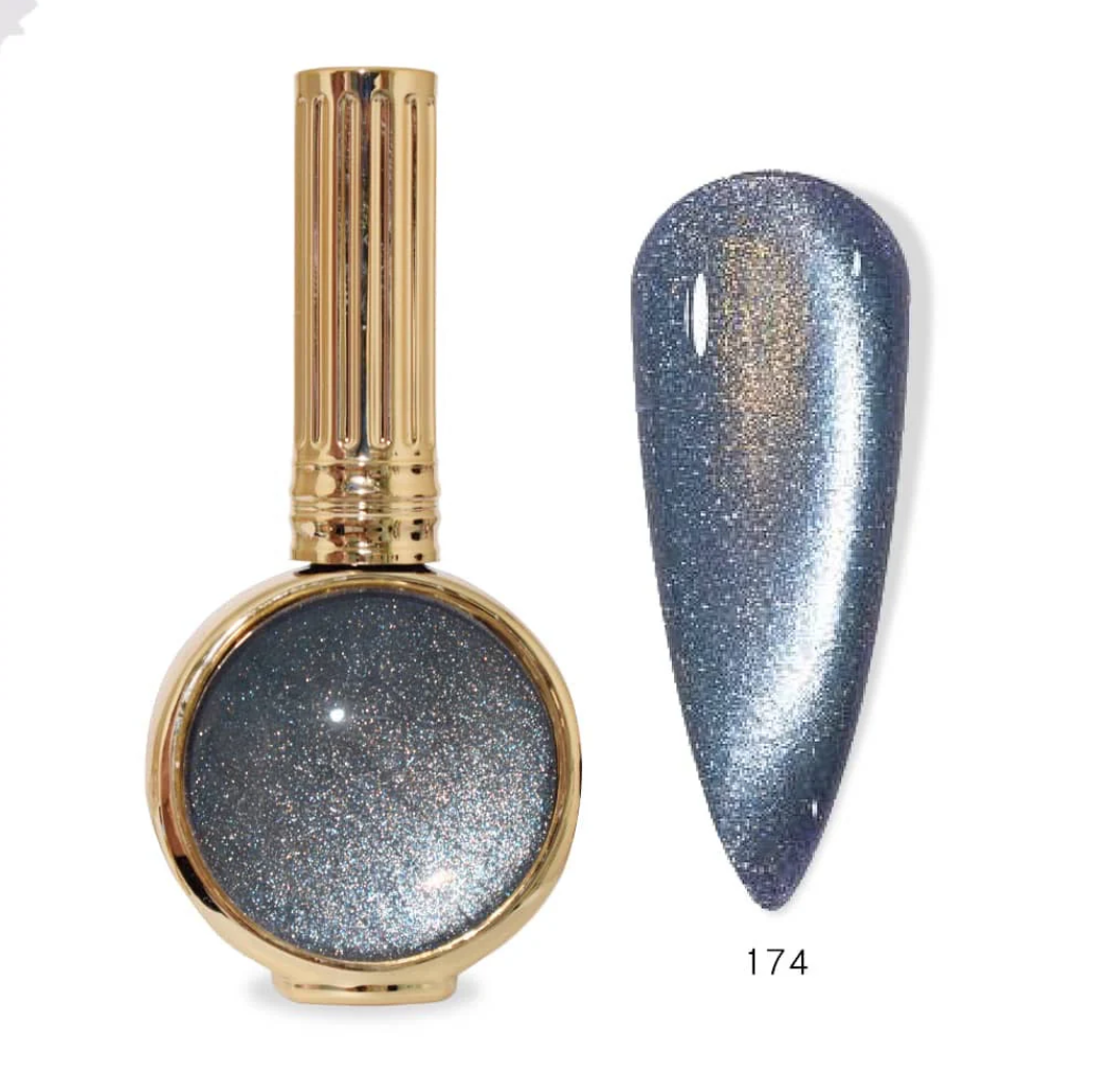 174 - Hang Nude Shimmer Cat Eye - Midnight Steel