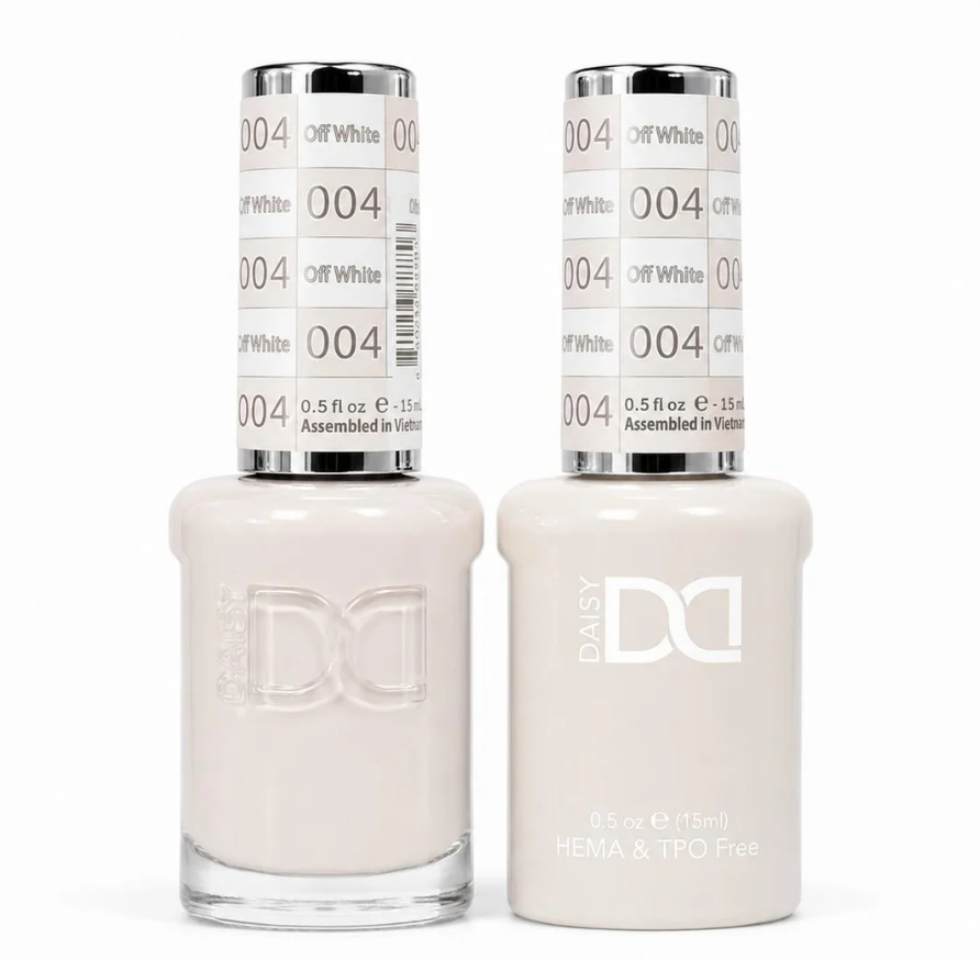 #004 Off-White - DND Libre de HEMA & TPO  - Gel & Esmalte Tradicional