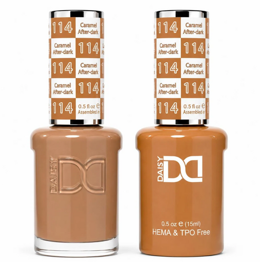 #114 Caramel Afterdark - DND Libre de HEMA & TPO  - Gel & Esmalte Tradicional
