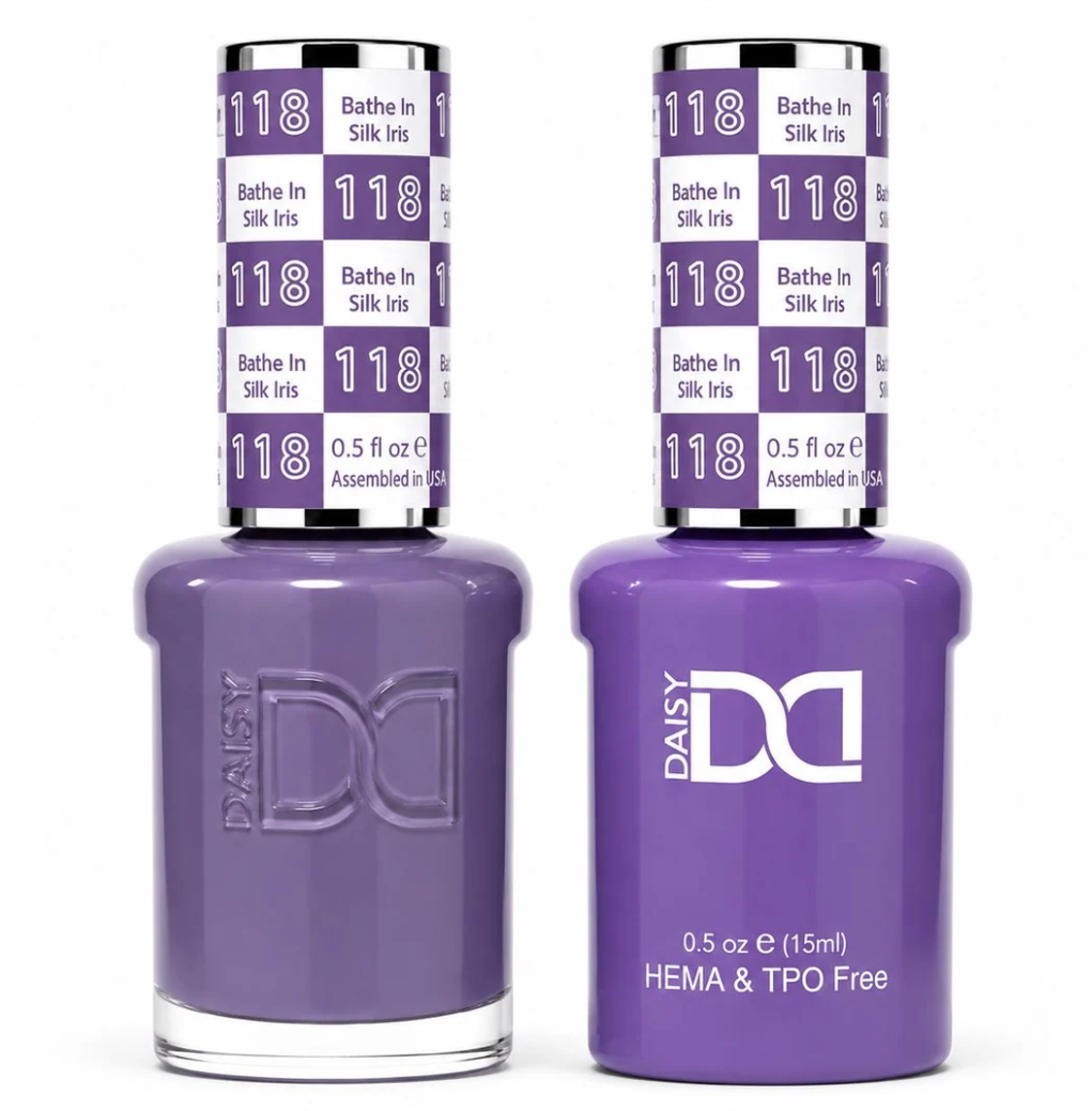 #118 Bathe In Silk Iris - DND Libre de HEMA & TPO  - Gel & Esmalte Tradicional