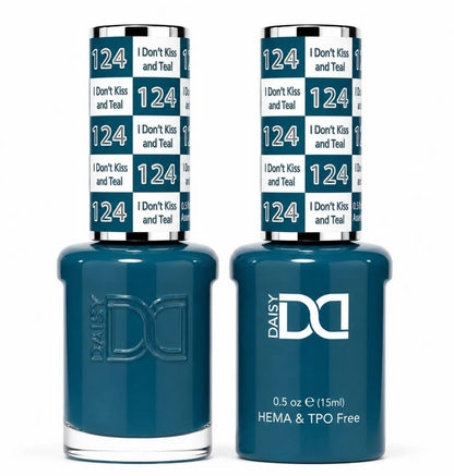 #124 I Don't Kiss And Teal - DND Libre de HEMA & TPO  - Gel & Esmalte Tradicional