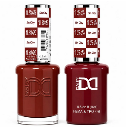 #136 Sin City - DND Libre de HEMA & TPO  - Gel & Esmalte Tradicional