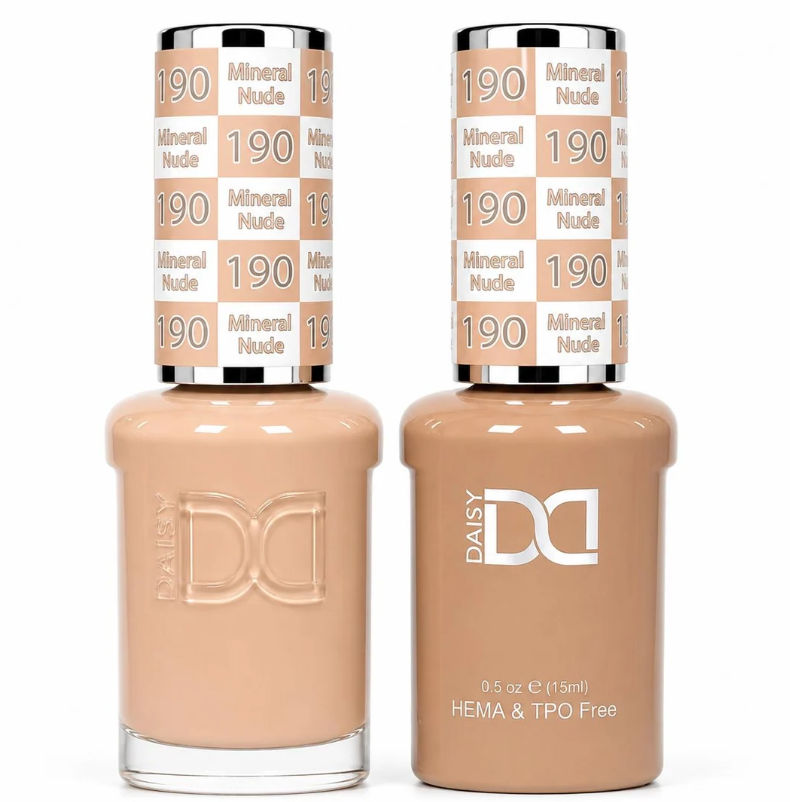 #190 Mineral Nude - DND Libre de HEMA & TPO  - Gel & Esmalte Tradicional
