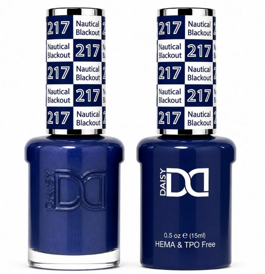 #217 Nautical Blackout - DND Libre de HEMA & TPO  - Gel & Esmalte Tradicional