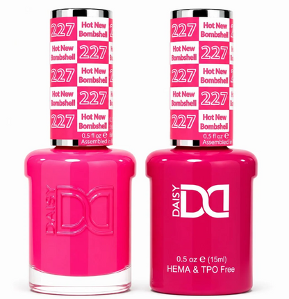 #227 Hot New Bombshell - DND Libre de HEMA & TPO  - Gel & Esmalte Tradicional