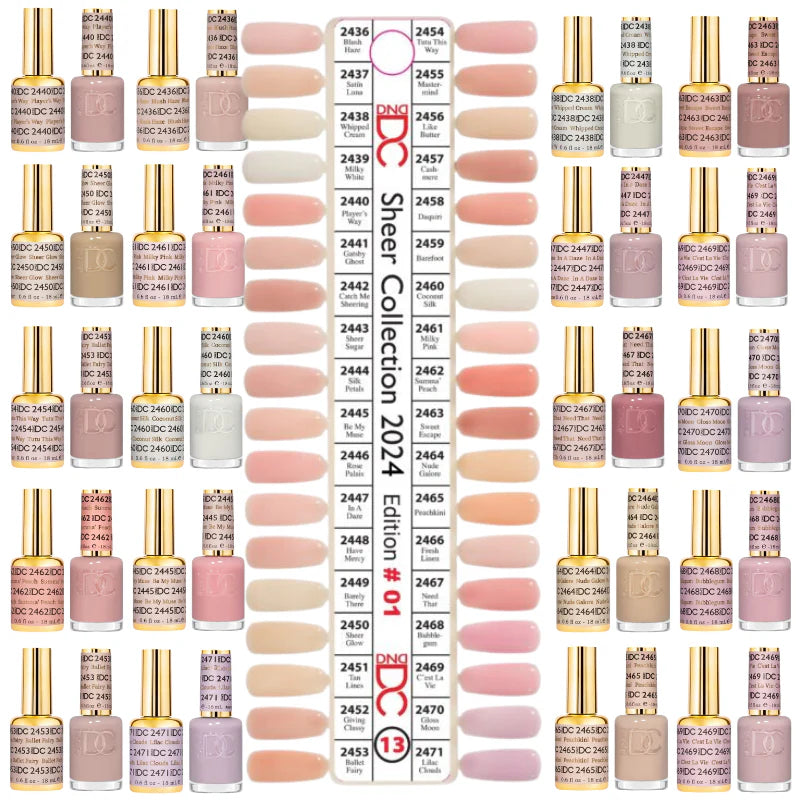 Colección DND DC Sheer Gel - Esmalte en gel UV/LED